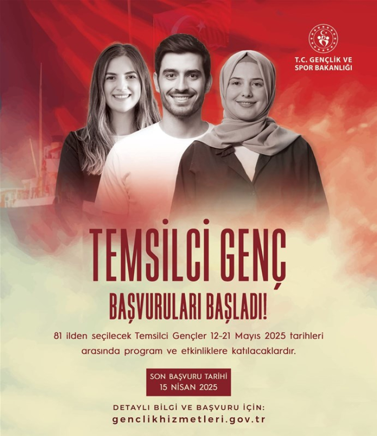 “2025 yılı Temsilci Genç” başvuruları başladı