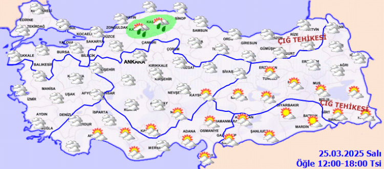 Bugün yurtta hava sıcaklıkları nasıl olacak?