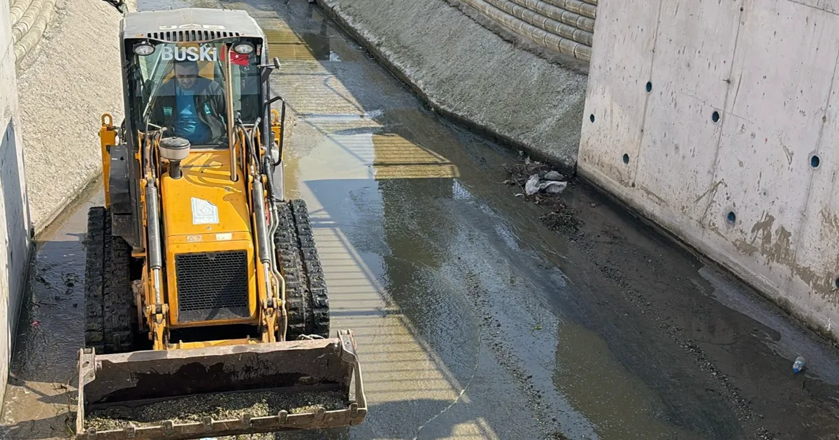 Bursa Gemlik Çarşı Deresi’nde temizlik çalışması