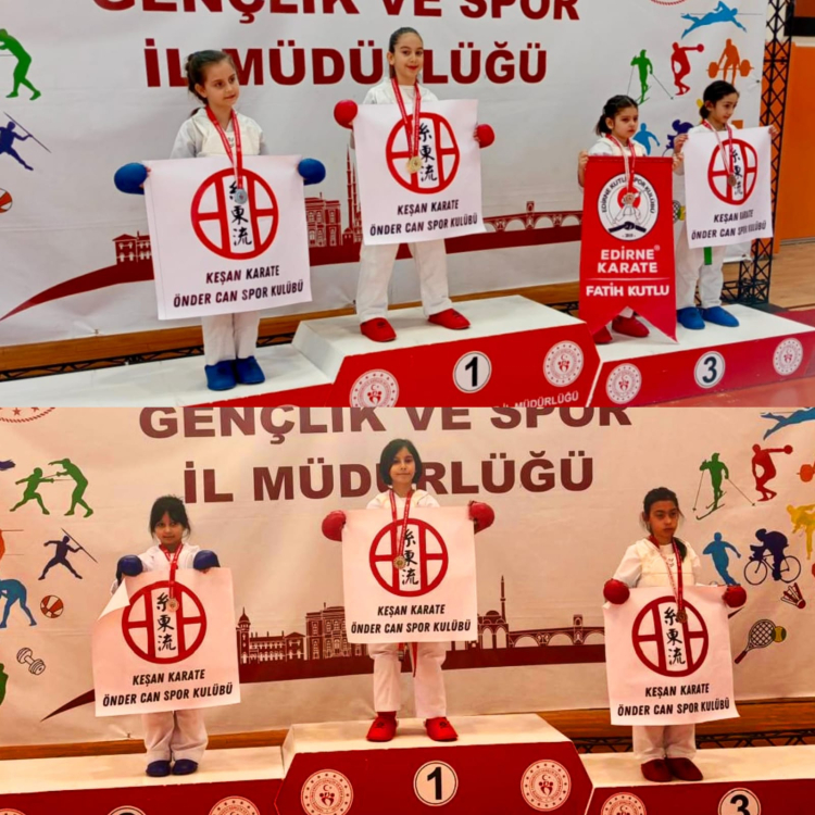 Edirne Karate İl Şampiyonası'nda Öndercan başarısı