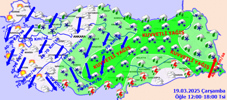 Kış geri döndü! Meteoroloji 48 ili 'sarı' kodlu uyardı!