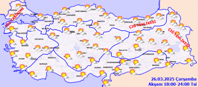 Kuzeybatıda toz taşınımına dikkat!