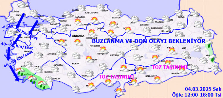 Marmara ve Ege'de kuvvetli rüzgar... Güneydoğu'da toz taşınımına dikkat!