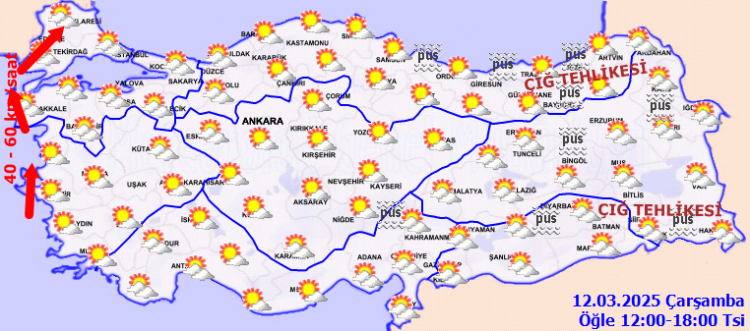 Meteoroloji paylaştı! Marmara ve Ege'ye 'rüzgar' uyarısı!