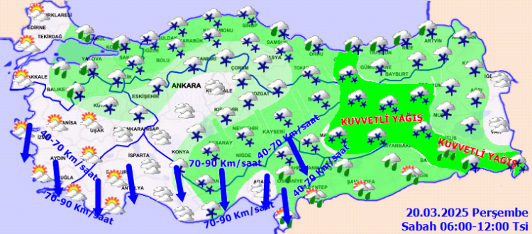 Meteoroloji'den 33 il için sarı kod! Yağmur, kar ve fırtınaya dikkat!