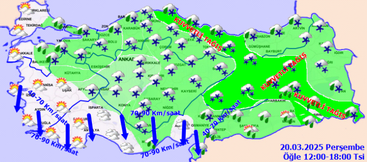 Meteoroloji'den 33 il için sarı kod! Yağmur, kar ve fırtınaya dikkat!