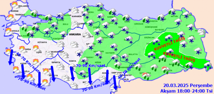 Meteoroloji'den 33 il için sarı kod! Yağmur, kar ve fırtınaya dikkat!