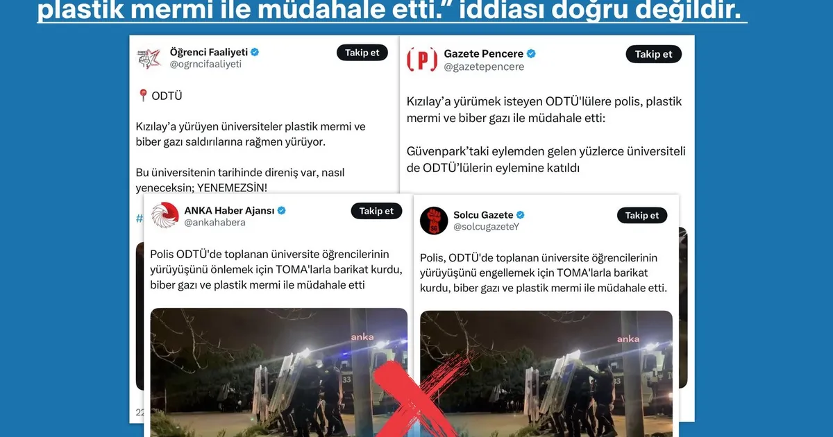 ODTÜ'lülere polis müdahalesi iddiasına İletişim'den açıklama