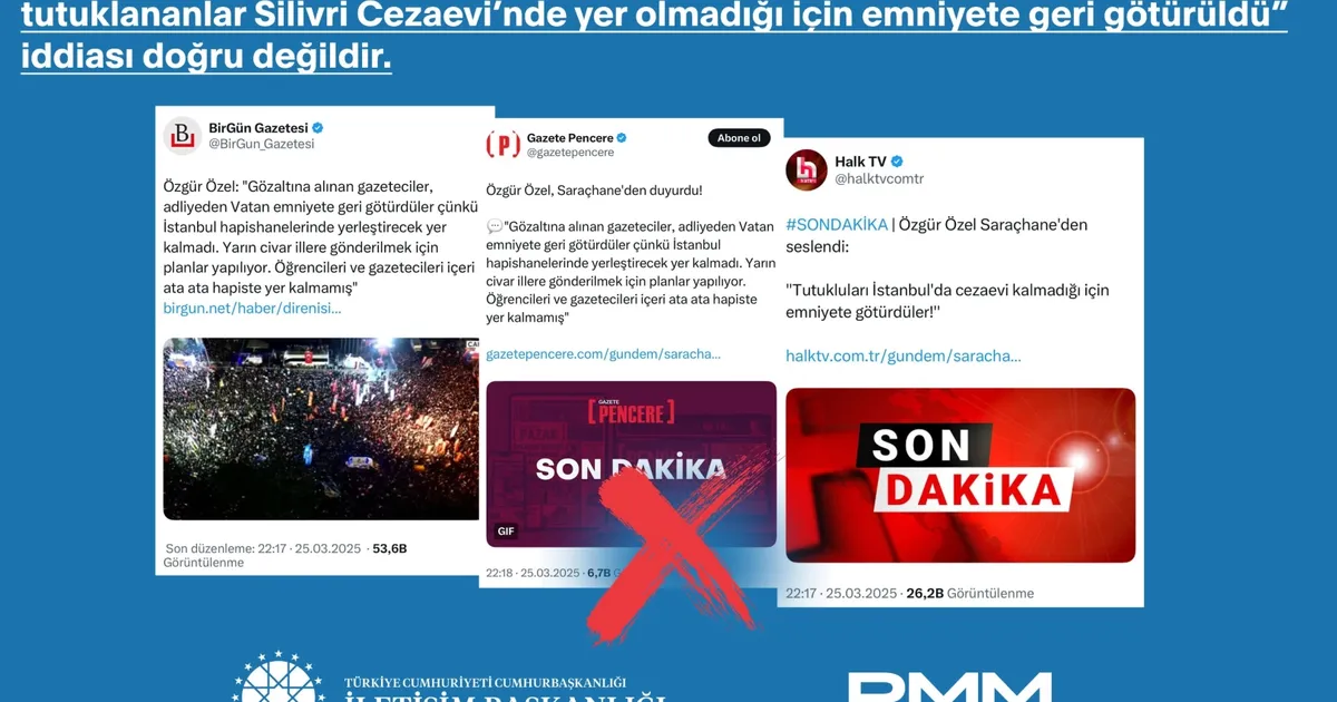 Silivri'de tutuklulara yer kalmadığı iddialarına İletişim'den yanıt