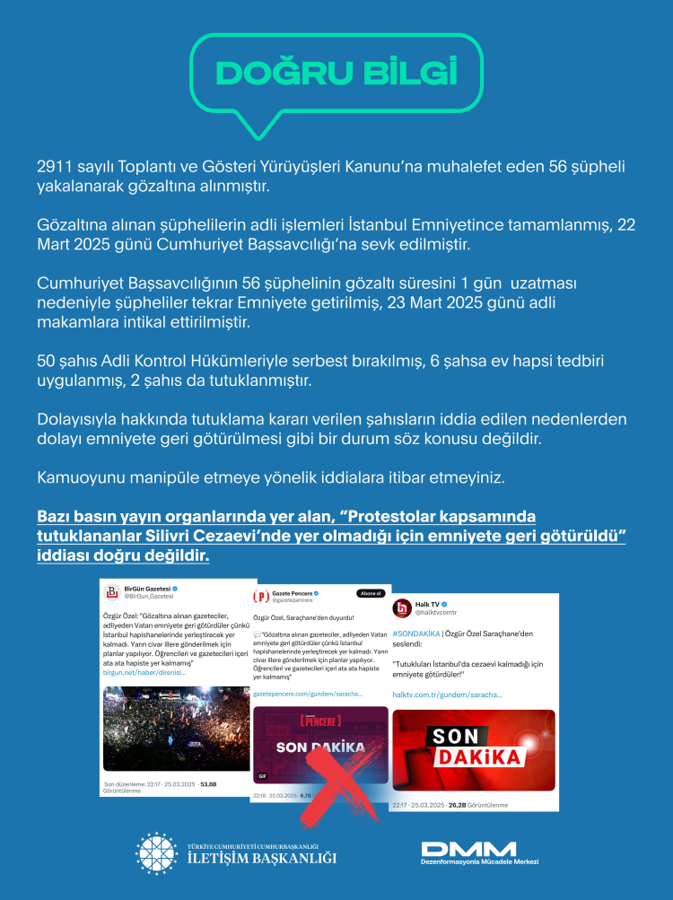 Silivri'de tutuklulara yer kalmadığı iddialarına İletişim'den yanıt
