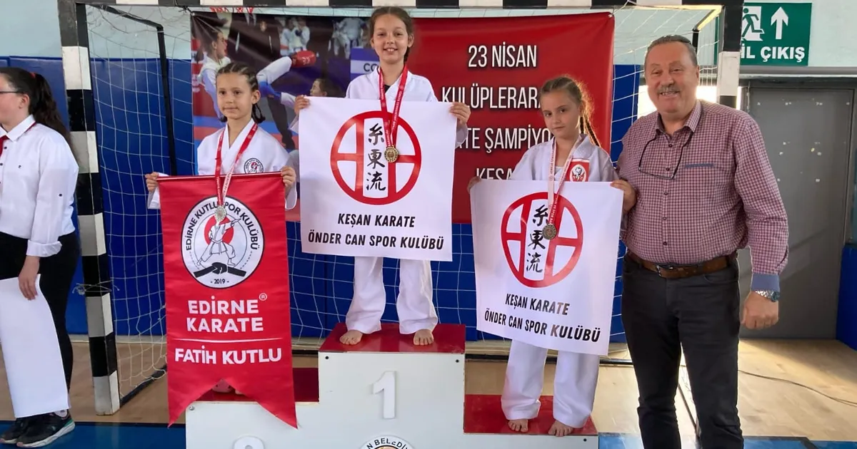 Edirne Keşan’da karatede 95 madalya ile tarihi rekor!