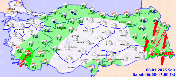 Meteoroloji'den 'kuvvetli' uyarı! Kuvvetli sağanak yağmur, fırtına ve toz taşınımı var!
