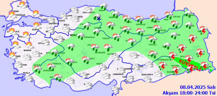 Meteoroloji'den 'kuvvetli' uyarı! Kuvvetli sağanak yağmur, fırtına ve toz taşınımı var!