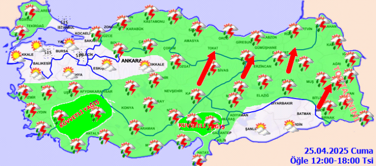 Meteoroloji'den kuvvetli yağış uyarısı! Sıcaklıklar düşüyor!