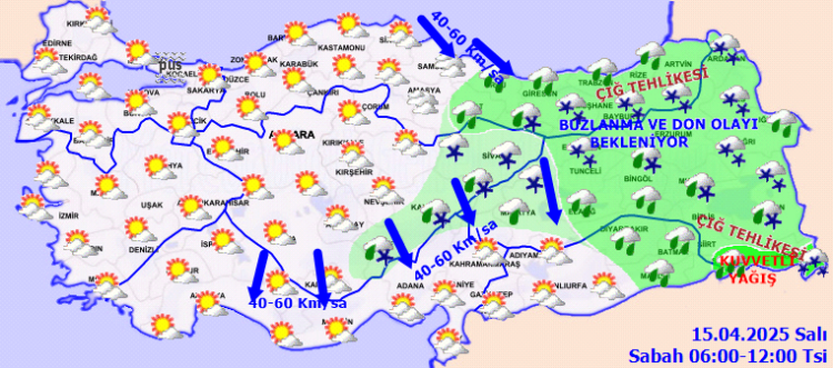 Meteoroloji'den üçlü uyarı! Yağış, rüzgar ve zirai don tehlikesi!