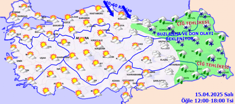 Meteoroloji'den üçlü uyarı! Yağış, rüzgar ve zirai don tehlikesi!