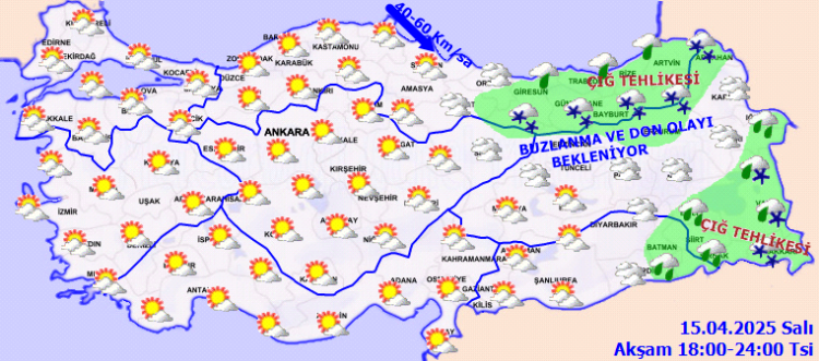 Meteoroloji'den üçlü uyarı! Yağış, rüzgar ve zirai don tehlikesi!