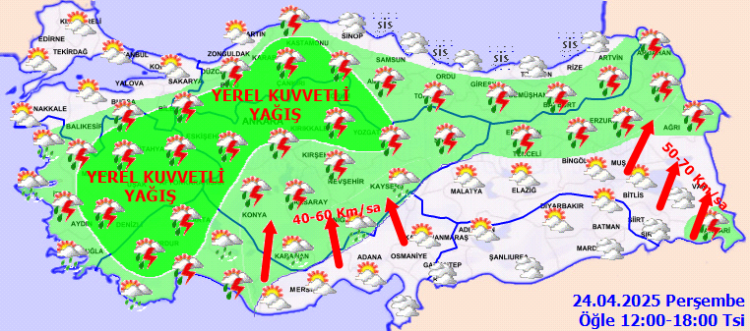 Türkiye'de yerel sağanak alarmı! Kuvvetli rüzgar da geliyor