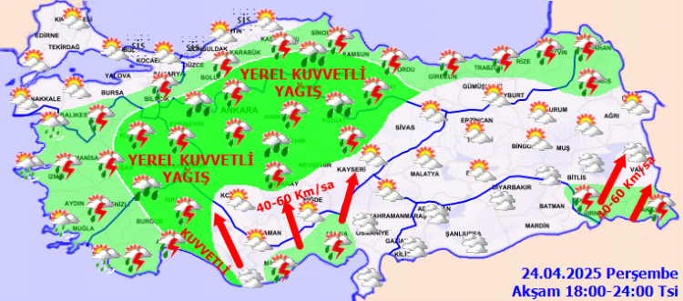 Türkiye'de yerel sağanak alarmı! Kuvvetli rüzgar da geliyor