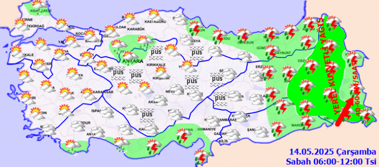 7 kente sarı kodlu uyarı! Dikkatli ve tedbirli olun!