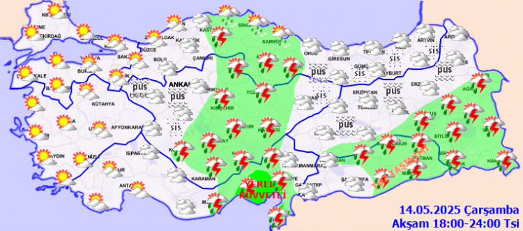 7 kente sarı kodlu uyarı! Dikkatli ve tedbirli olun!