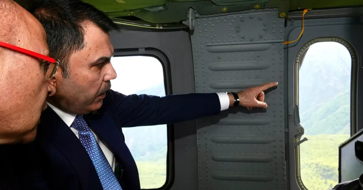 Bakan Kurum Bursa’yı havadan denetledi, talimatları verdi