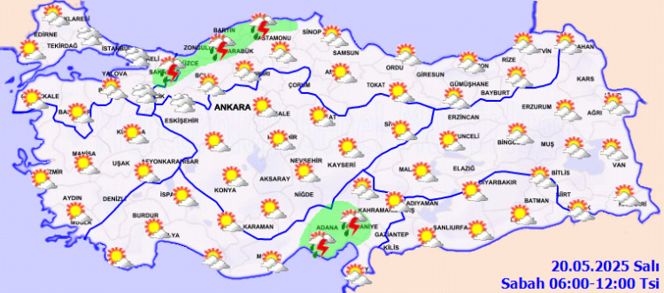 Batı Karadeniz ve iç kesimlerde sağanak yağış bekleniyor