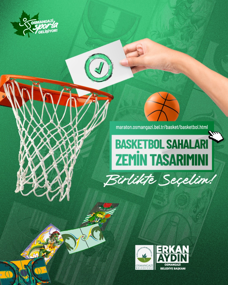 Bursa Osmangazi’deki basketbol sahalarını liseli gençler şekillendirecek