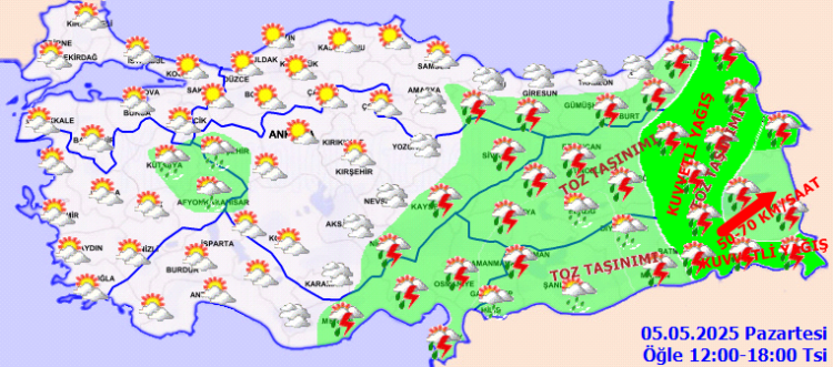 Doğu ve Güneydoğu'ya toz taşınımı uyarısı!