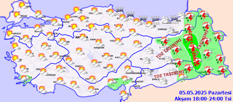 Doğu ve Güneydoğu'ya toz taşınımı uyarısı!