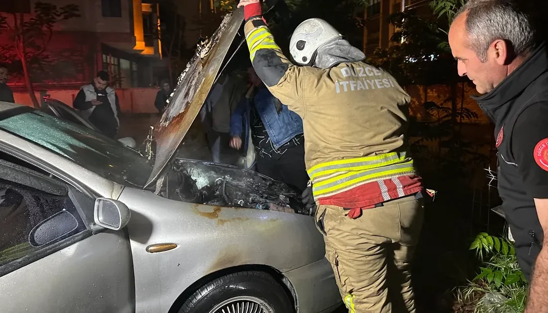 Düzce’de park halindeki bir