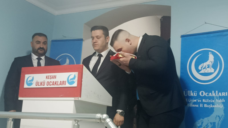 Edirne'de Keşan Ülkü Ocakları'nda görev değişimi
