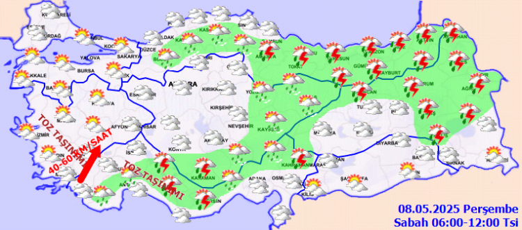 Güney Ege ve Batı Akdeniz'e toz taşınımı uyarısı!