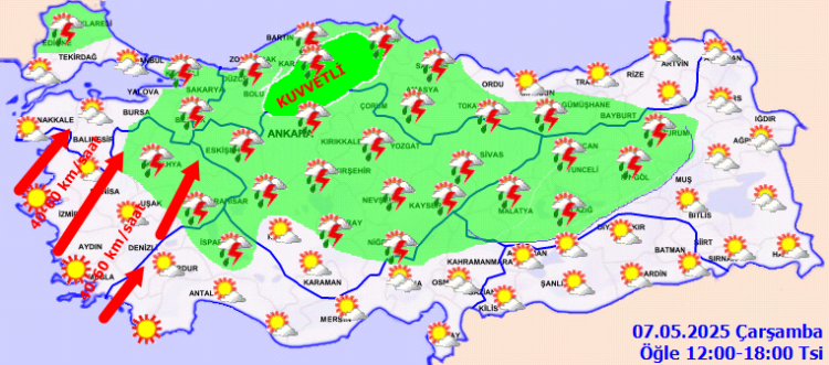 Hava sıcaklıkları artıyor... Anadolu'ya 'kuvvetli' yağış ve rüzgar uyarısı!