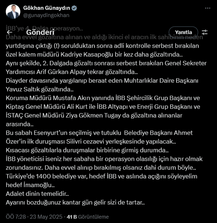 İstanbul Büyükşehir'e 4. dalga operasyonu! CHP'den tepki: Ayarını bozduğunuz kantar gün gelir sizi tartar!