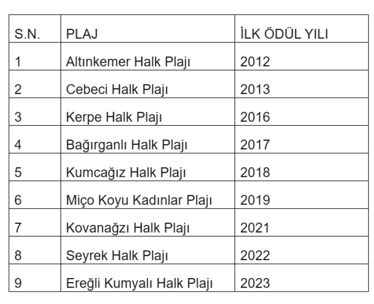 Kocaeli’nin 9 plajına “Mavi Bayrak” ödülü