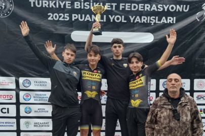 Konya Belediyespor bisiklet takımı Trabzon’da 4 madalya kazandı