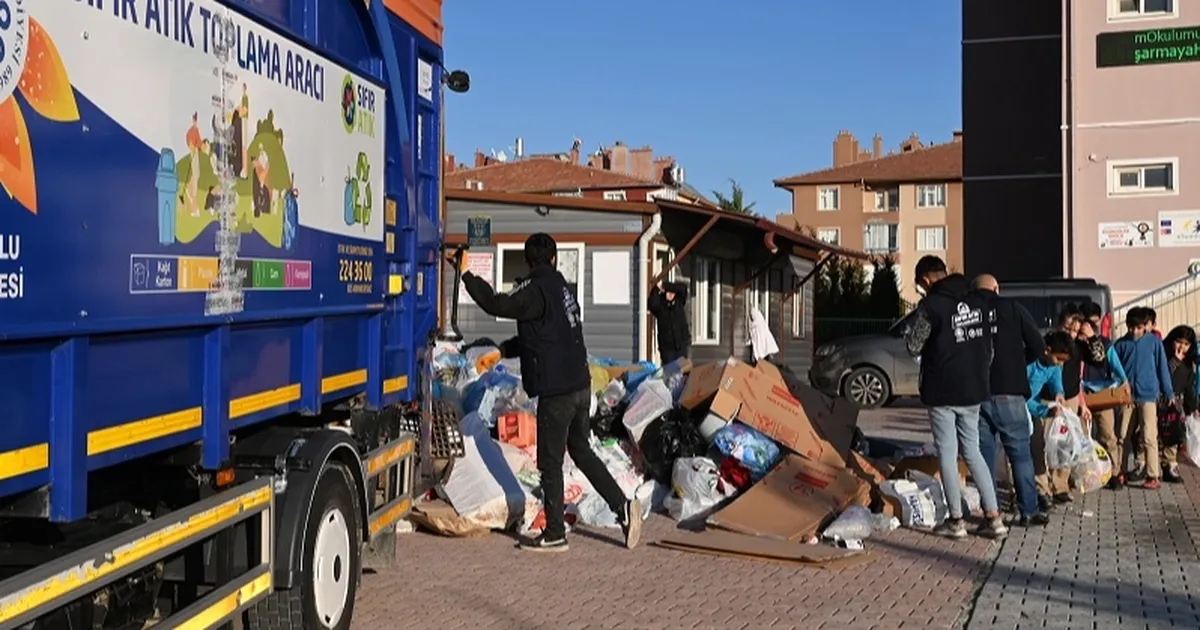 Konya Selçuklu’da okullar sıfır atık için yarıştı… 222 bin kilo atık toplandı