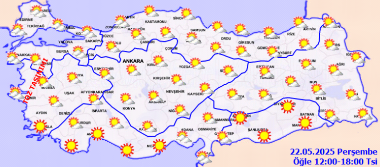Kuzey parçalı bulutlu, Güney açık!