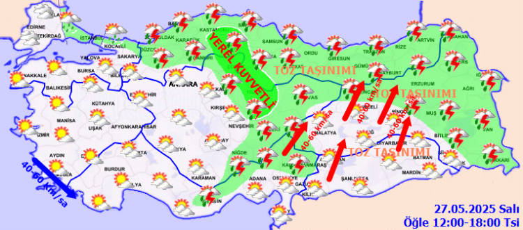 Marmara ve Ege hariç toz taşınımına dikkat!