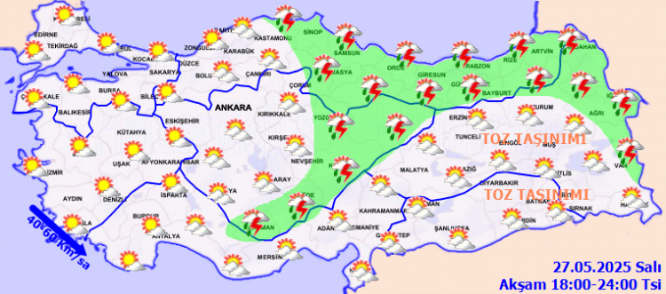 Marmara ve Ege hariç toz taşınımına dikkat!