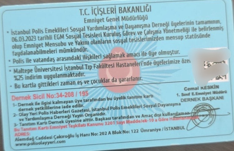 Polis emeklileri derneklerinde 'Basın Kartı' skandalı!