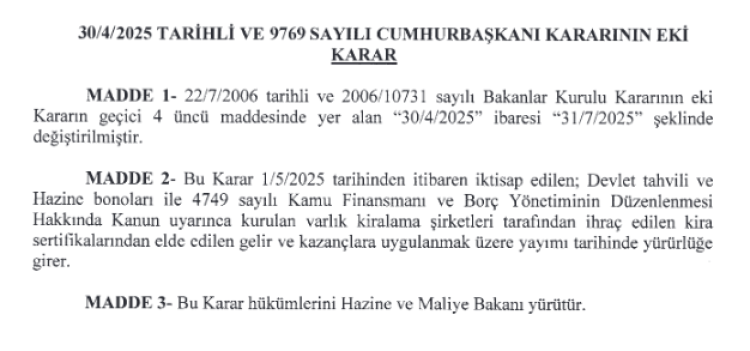 Tevkifat süresi uzatıldı... 3 ay daha yüzde 0!