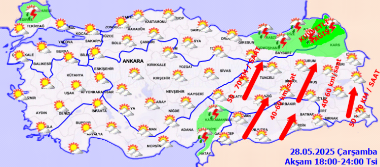 Türkiye’de kuvvetli yağış ve fırtına alarmı!