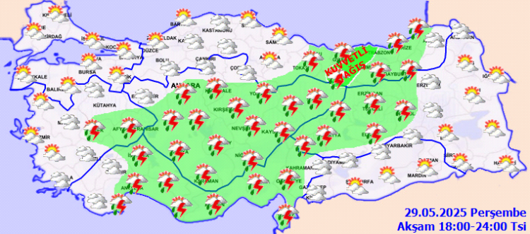 Yurtta bugün yerel sağanak ve kuvvetli yağış var