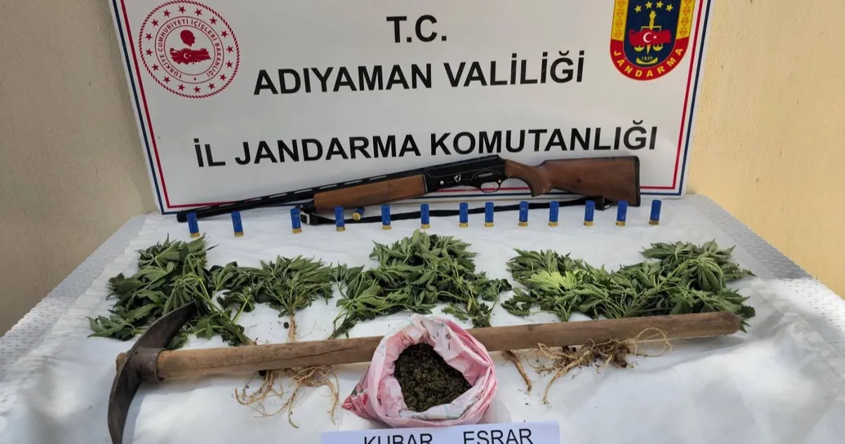 Adıyaman Jandarması'ndan uyuşturucu ve silah operasyon