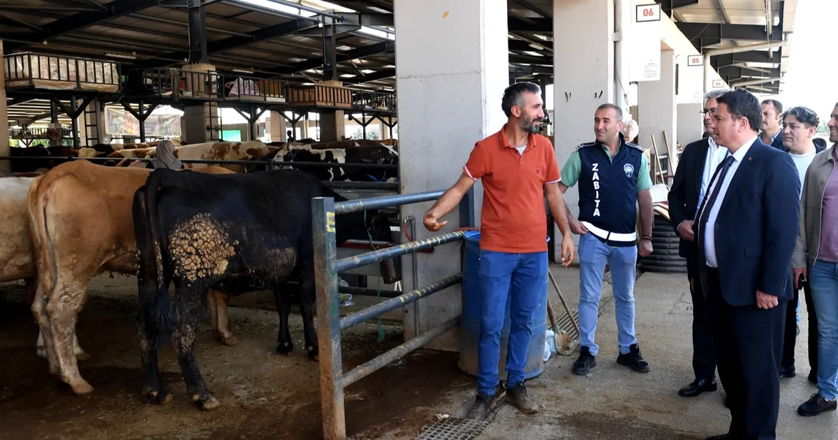 Başkan Aydın kurban pazarını ziyaret etti
