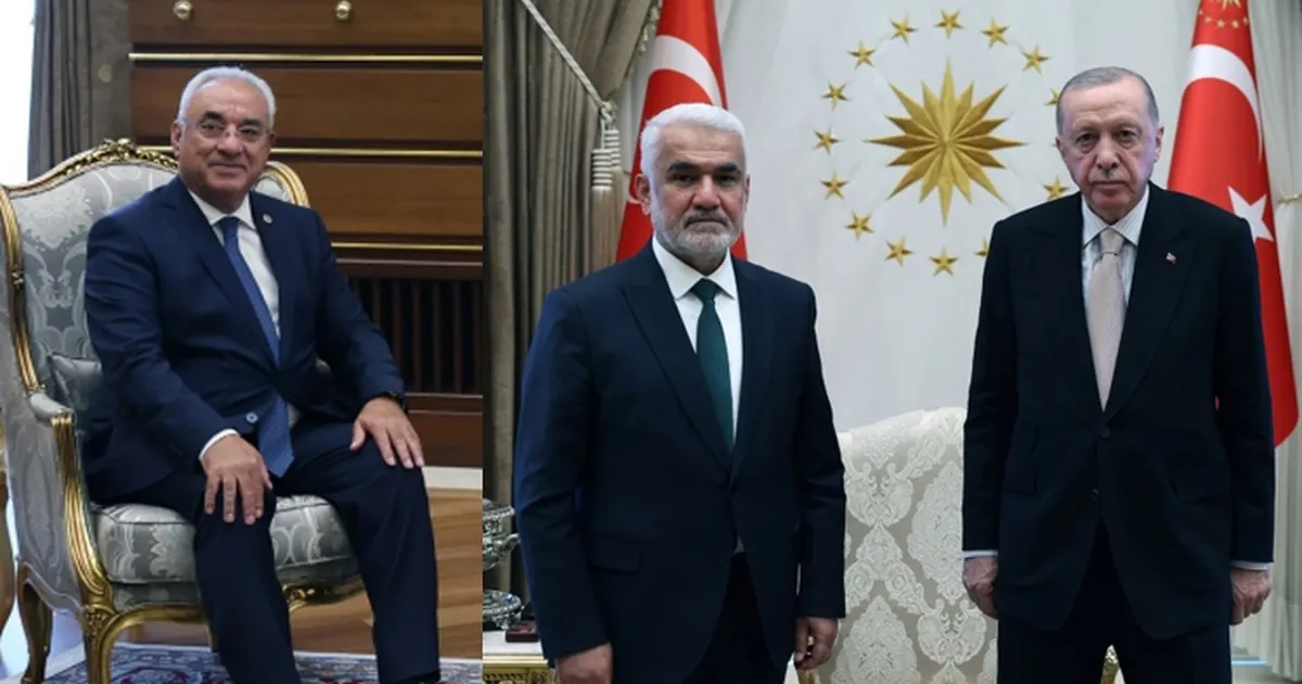 Cumhurbaşkanı Erdoğan, DSP ve HÜDA PAR liderlerini kabul etti