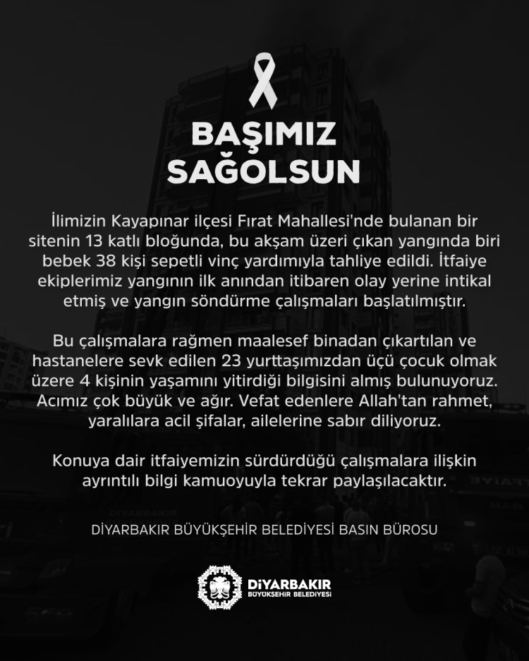 Diyarbakır'da yangın faciası! Soruşturma başlatıldı: 4 ölü!