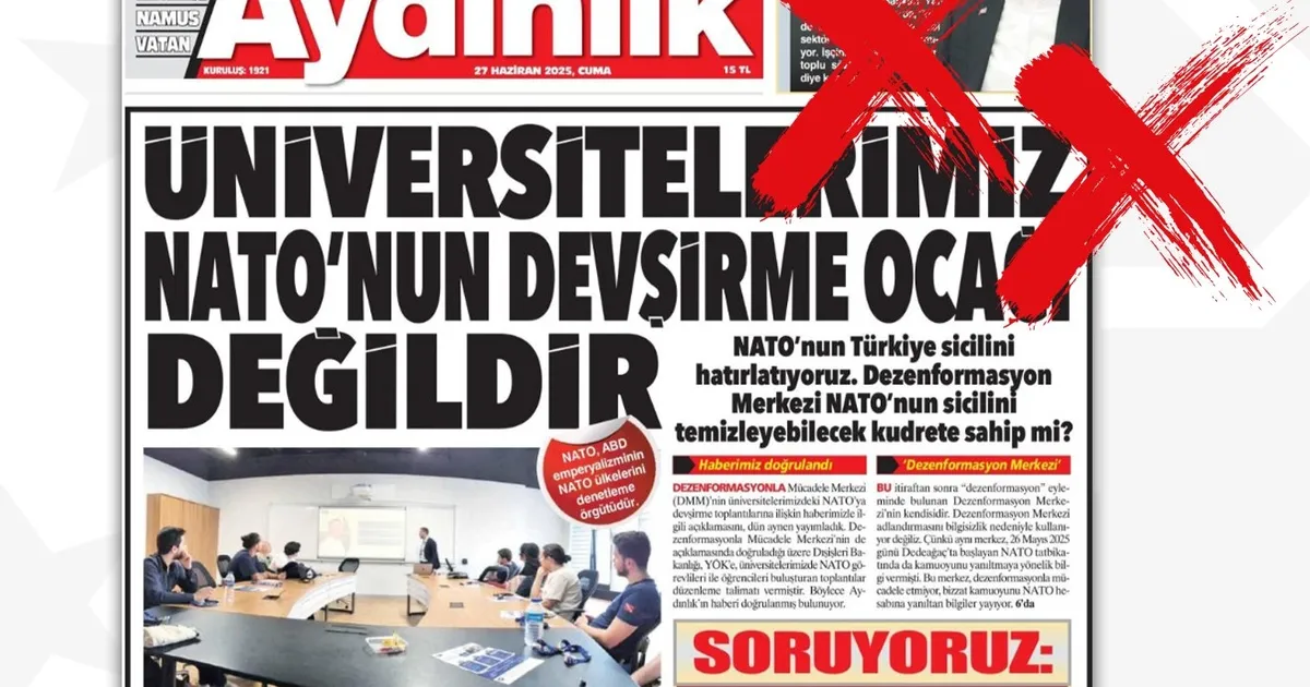 DMM’den Aydınlık’a “Gerçek Dışı” tepki